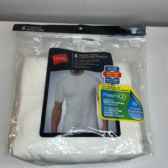 Hanes Men's 4-pack Comfortsoft Cotton Tagless T-shirt - Size Small - NWT - Picture 3 of 5